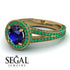 Milgrain Round Sapphire Engagement Ring - Payton No. 28 image 10