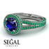 Milgrain Round Sapphire Engagement Ring - Payton No. 30 image 10
