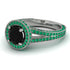 Milgrain Round Black Diamond Engagement Ring - Payton No. 24 image 1
