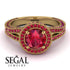 Milgrain Round Ruby Engagement Ring - Payton No. 55 image 3