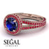Milgrain Round Sapphire Engagement Ring - Payton No. 59 image 10