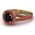 Milgrain Round Black Diamond Engagement Ring - Payton No. 52 image 1