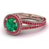 Milgrain Round Emerald Engagement Ring - Payton No. 50 image 1