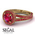 Milgrain Round Ruby Engagement Ring - Payton No. 55 image 10