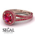 Milgrain Round Ruby Engagement Ring - Payton No. 56 image 10