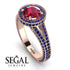 Milgrain Round Ruby Engagement Ring - Payton No. 71 image 2