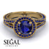 Milgrain Round Sapphire Engagement Ring - Payton No. 73 image 3