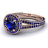 Milgrain Round Sapphire Engagement Ring - Payton No. 74 image 1