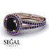 Milgrain Round Black Diamond Engagement Ring - Payton No. 68 image 10