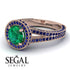 Milgrain Round Emerald Engagement Ring - Payton No. 65 image 10