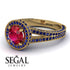 Milgrain Round Sapphire Engagement Ring - Payton No. 70 image 10