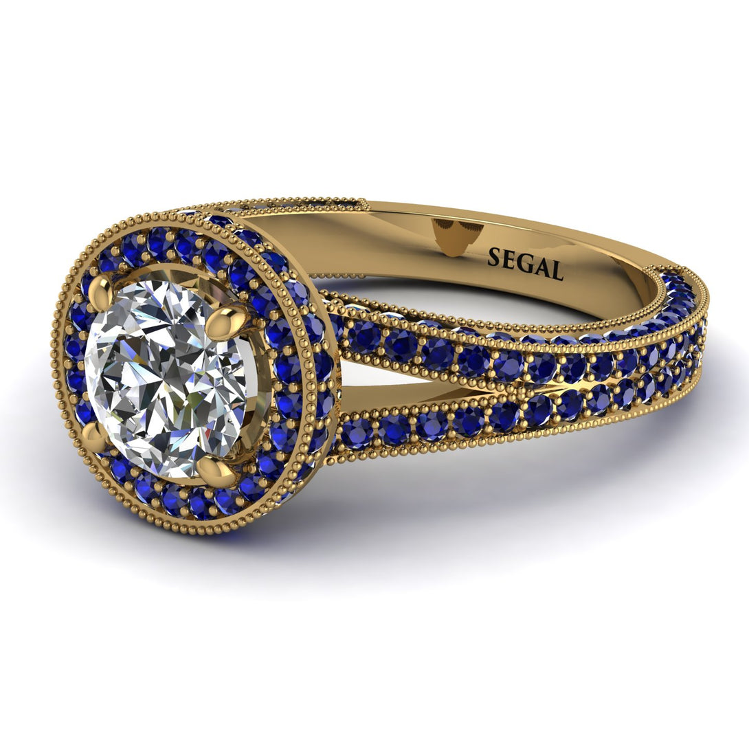 Milgrain Round Diamond Engagement Ring - Payton No. 61