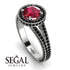 Milgrain Round Ruby Engagement Ring - Payton No. 42 image 2