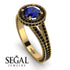 Milgrain Round Sapphire Engagement Ring - Payton No. 43 image 2