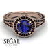 Milgrain Round Sapphire Engagement Ring - Payton No. 44 image 3