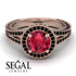 Milgrain Round Ruby Engagement Ring - Payton No. 41 image 3