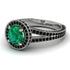 Milgrain Round Emerald Engagement Ring - Payton No. 36 image 1
