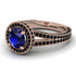 Milgrain Round Sapphire Engagement Ring - Payton No. 44 image 1