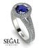 Milgrain Round Sapphire Engagement Ring - Payton No. 15 image 2
