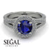 Milgrain Round Sapphire Engagement Ring - Payton No. 15 image 3