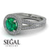 Milgrain Round Emerald Engagement Ring - Payton No. 6 image 10