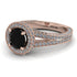 Milgrain Round Black Diamond Engagement Ring - Payton No. 8 image 14