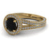 Milgrain Round Black Diamond Engagement Ring - Payton No. 7 image 14