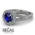 Milgrain Round Sapphire Engagement Ring - Payton No. 15 image 10