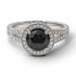 Milgrain Round Black Diamond Engagement Ring - Payton No. 9 image 2