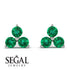 Minimalist Emerald Stud Earrings - Jillian No. 6 image 7