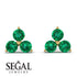 Minimalist Emerald Stud Earrings - Jillian No. 4 image 7