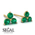 Minimalist Emerald Stud Earrings - Jillian No. 4 image 2