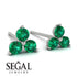 Minimalist Emerald Stud Earrings - Jillian No. 6 image 2