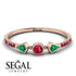 Minimalist Geometric Ruby Ring - Kimberly No. 50 image 2