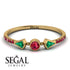 Minimalist Geometric Ruby Ring - Kimberly No. 49 image 2