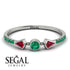 Minimalist Geometric Emerald Ring - Kimberly No. 27 image 2