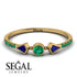 Minimalist Geometric Emerald Ring - Kimberly No. 28 image 2