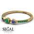 Minimalist Geometric Emerald Ring - Kimberly No. 28 image 3
