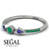 Minimalist Geometric Emerald Ring - Kimberly No. 30 image 3