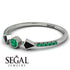 Minimalist Geometric Emerald Ring - Kimberly No. 24 image 3