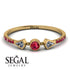 Minimalist Geometric Ruby Ring - Kimberly No. 46 image 2