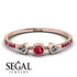 Minimalist Geometric Ruby Ring - Kimberly No. 47 image 2