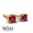 Minimalist Ruby Earrings - Myla No. 10 image 2