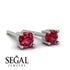 Minimalist Ruby Earrings - Myla No. 12 image 2