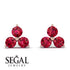 Minimalist Ruby Stud Earrings - Jillian No. 11 image 7