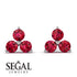 Minimalist Ruby Stud Earrings - Jillian No. 12 image 7
