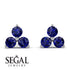 Minimalist Sapphire Stud Earrings - Jillian No. 15 image 7
