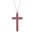 Minimalist Ruby Cross Necklace - Aaron No. 12 image 1