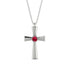 Minimalist Ruby Cross Necklace - Philip No. 12 image 1