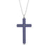 Minimalist Sapphire Cross Necklace - Aaron No. 15 image 1